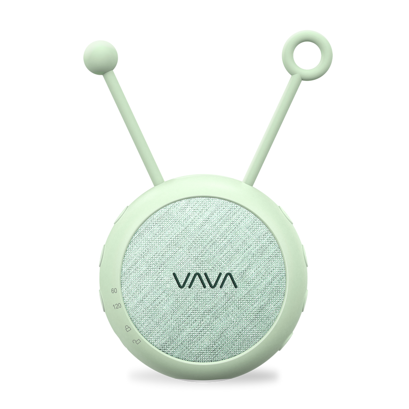 VAVA Twinkle Soother portable baby sound machine and nightlight in calming green.