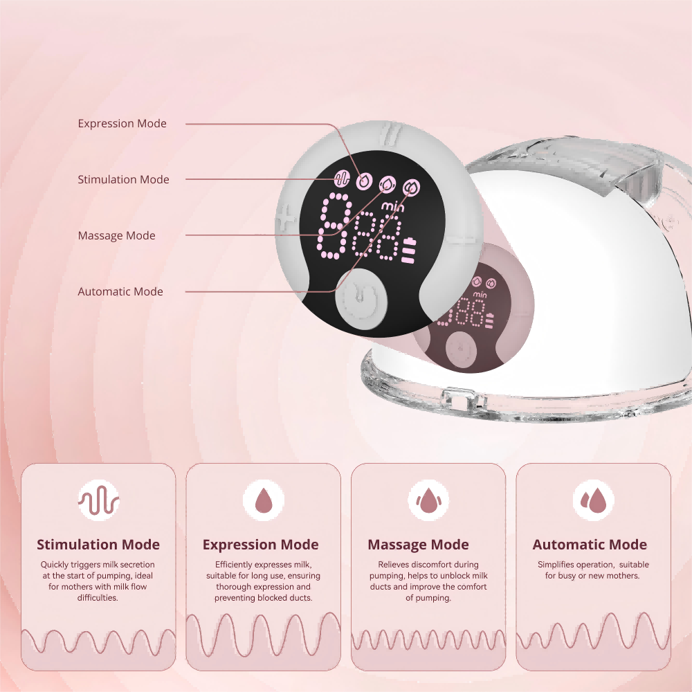 wearable breast pump different mode