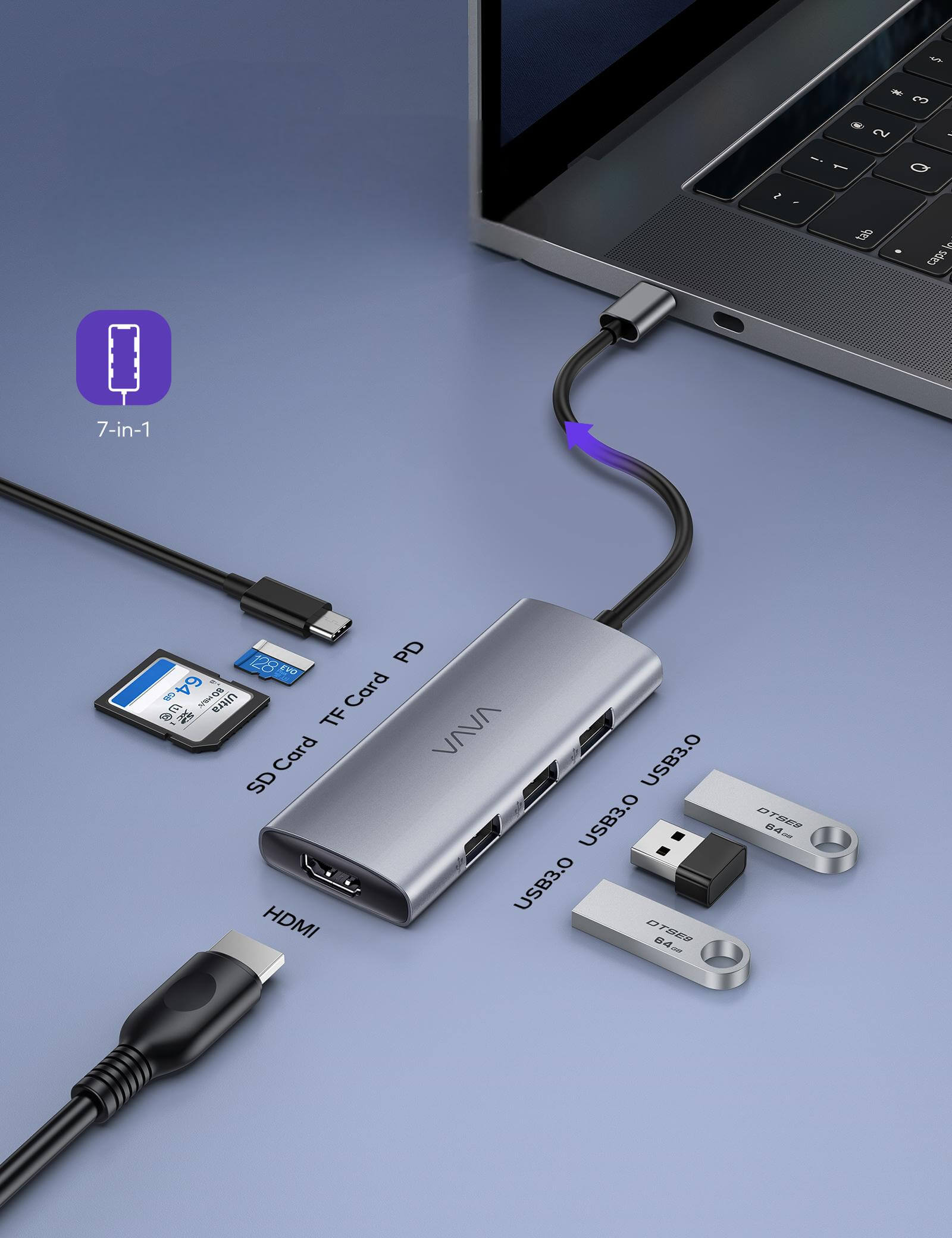 vava 7-in-1 usb hub docking station