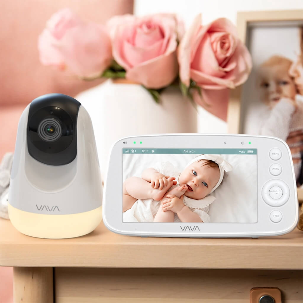 720p video baby monitor with night light