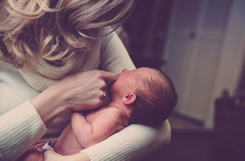 mom and baby