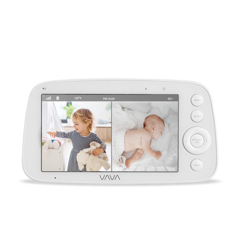 VAVA Baby Monitor Parent Unit in split screen mode