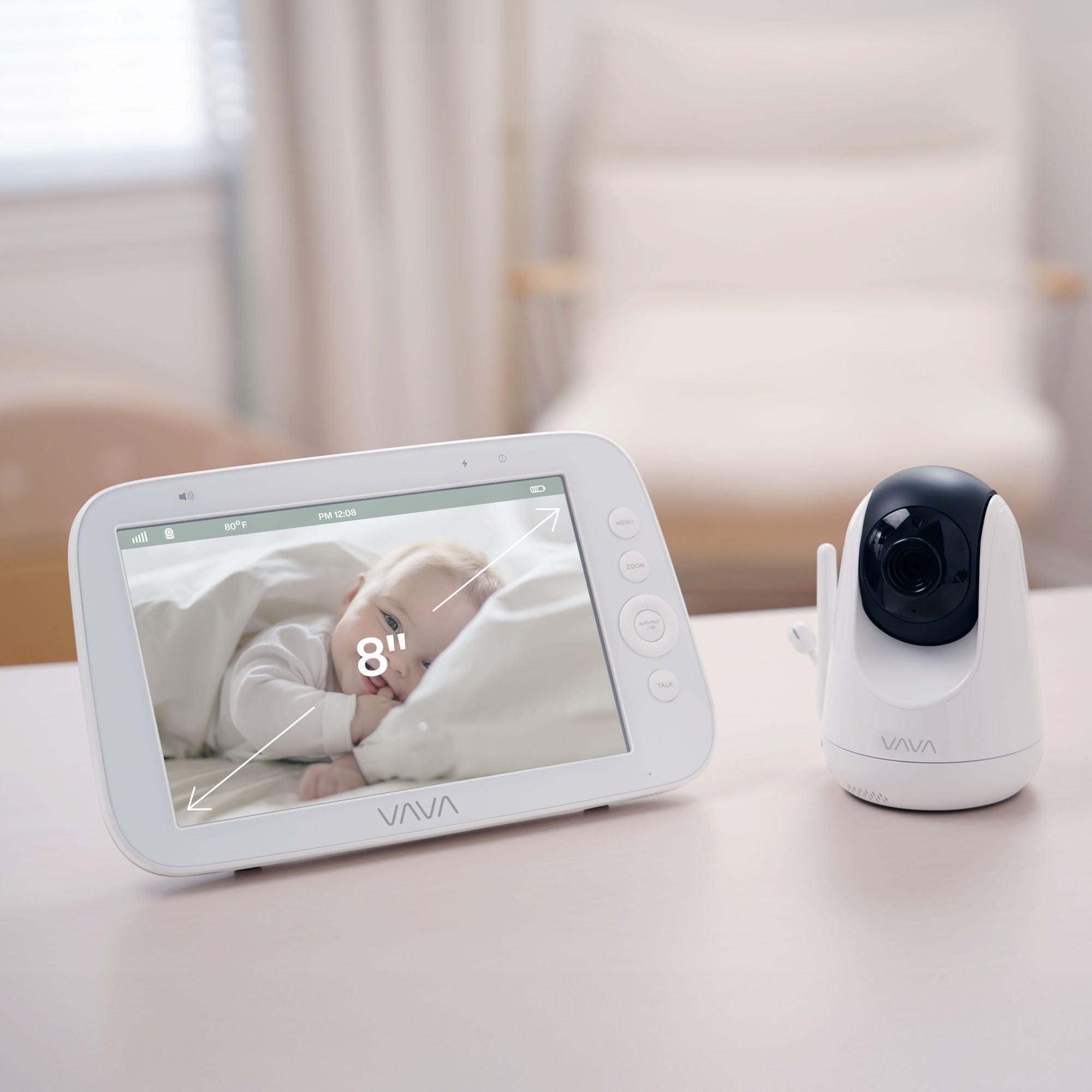 VAVA 8” 1080P Baby Monitor Parent Unit