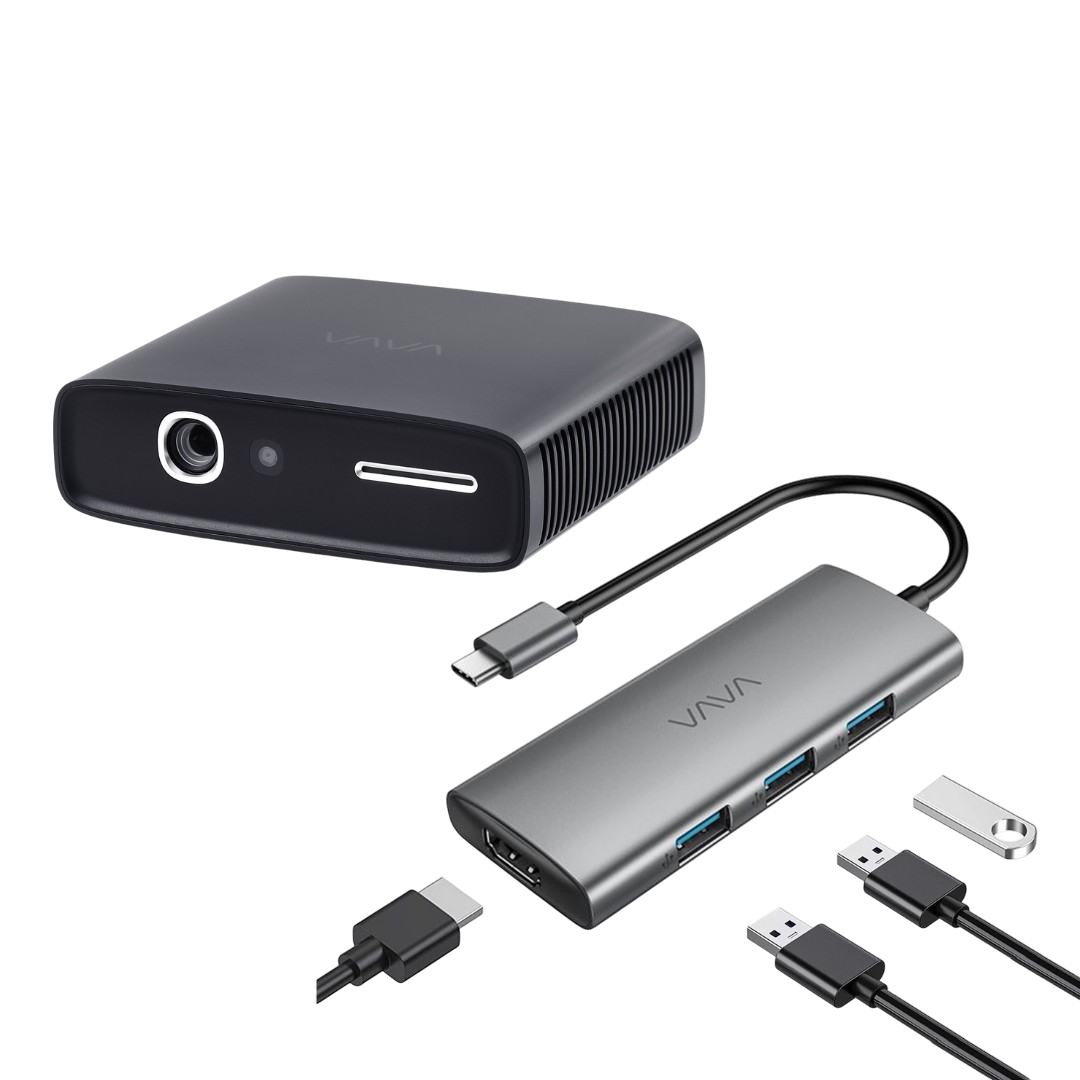 VAVA Mini Long Throw Projector Bundle