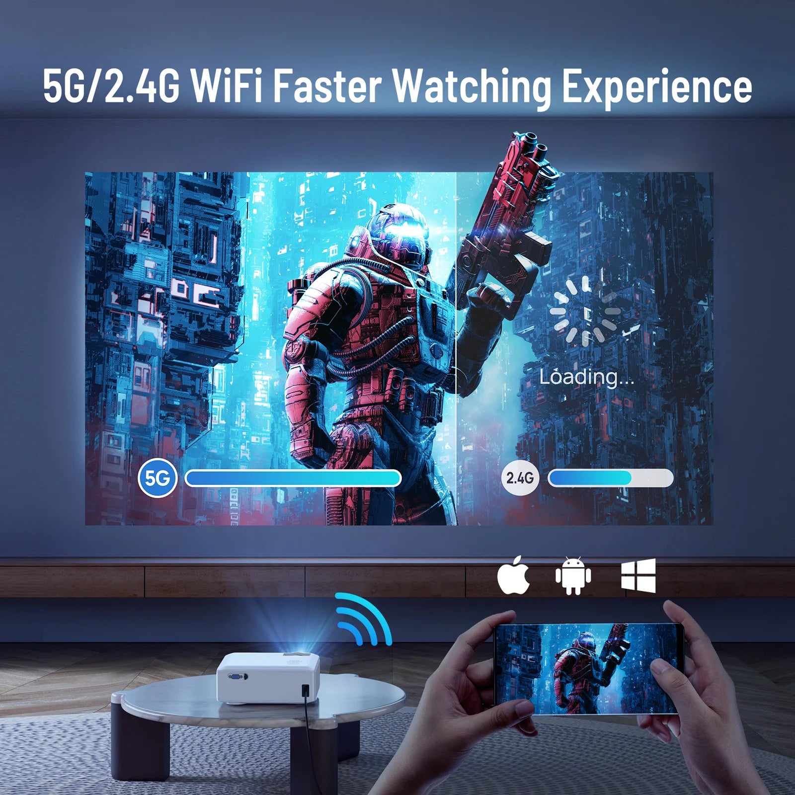 Outlet | Full HD Bluetooth Projector