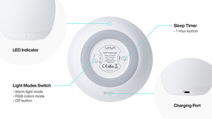 Bottom and Instruction for VAVA baby night light