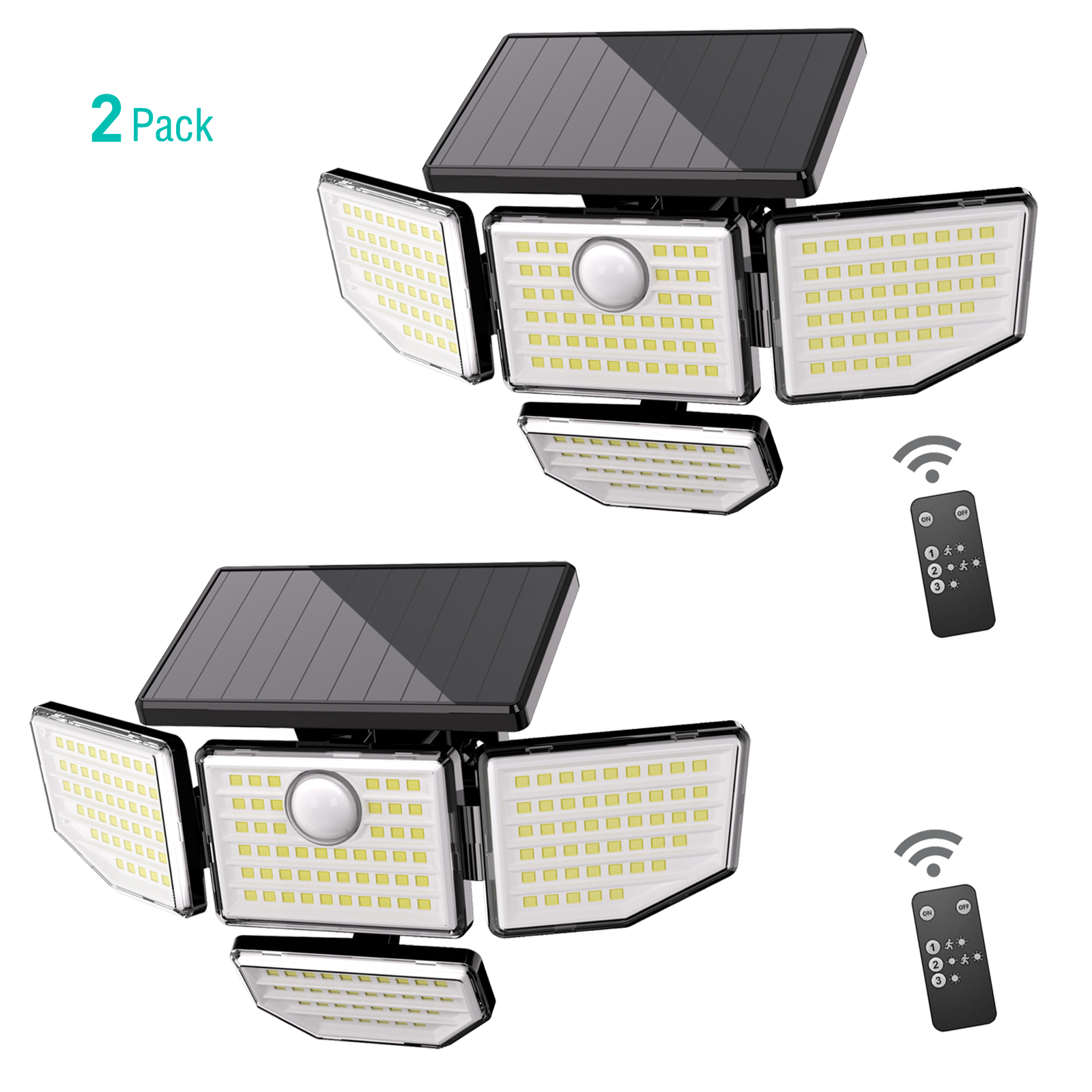 Solar Outdoor Lights: 3000LM 176 LED Motion Sensor Security Lights