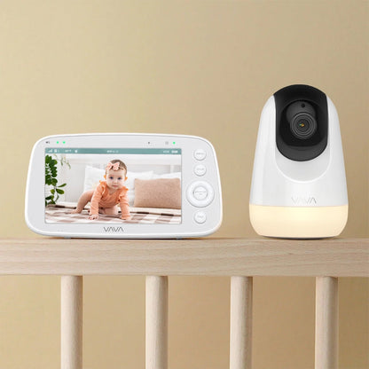 720p video baby monitor with night light