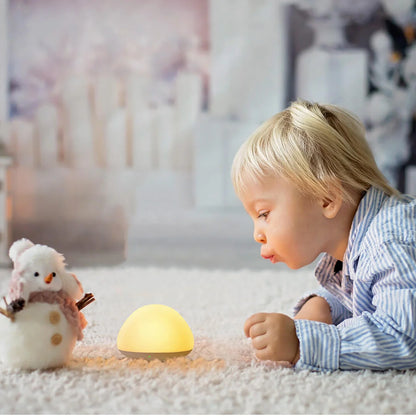 silicone baby night light sleeping plays