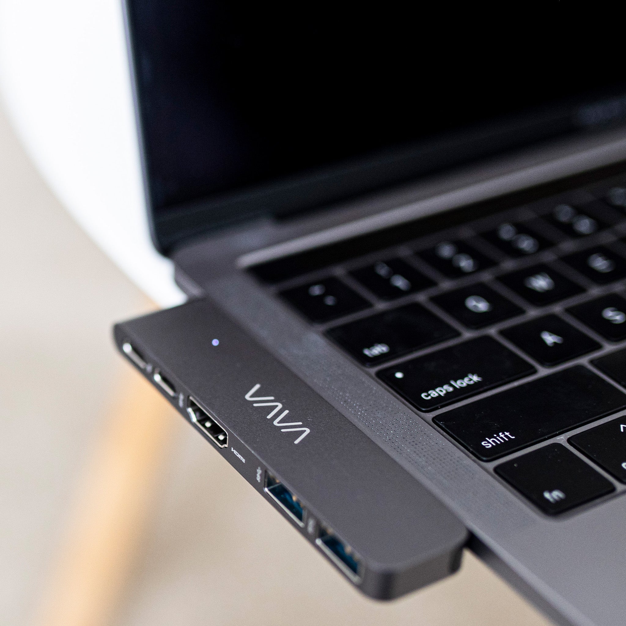 VAVA 5-in-2 USB-C Hub connected to laptop