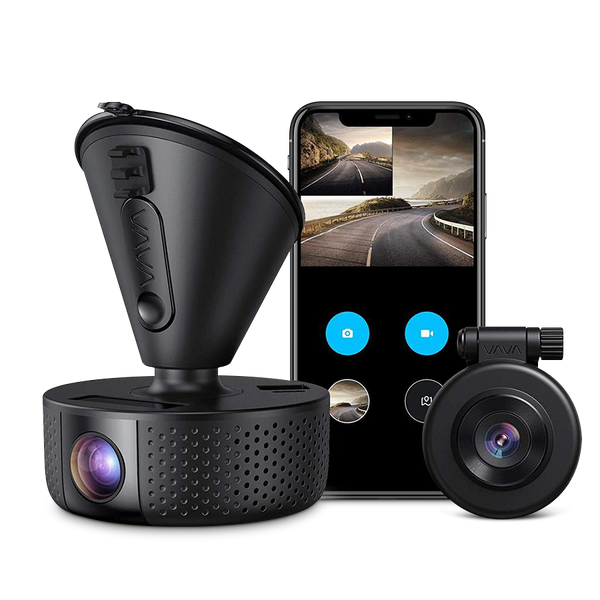 SAMOMO 2K/1080P Dual Dash Cam with Car Charger