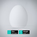 VAVA baby night light in white with graphic displaying size and weight information