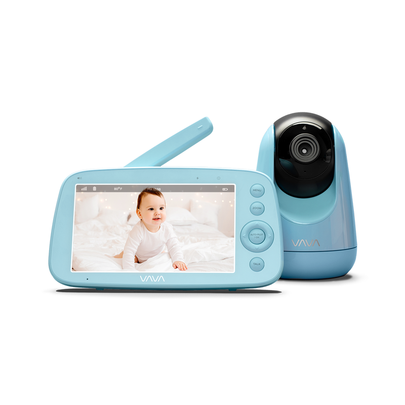 VAVA baby monitor and camera in blue