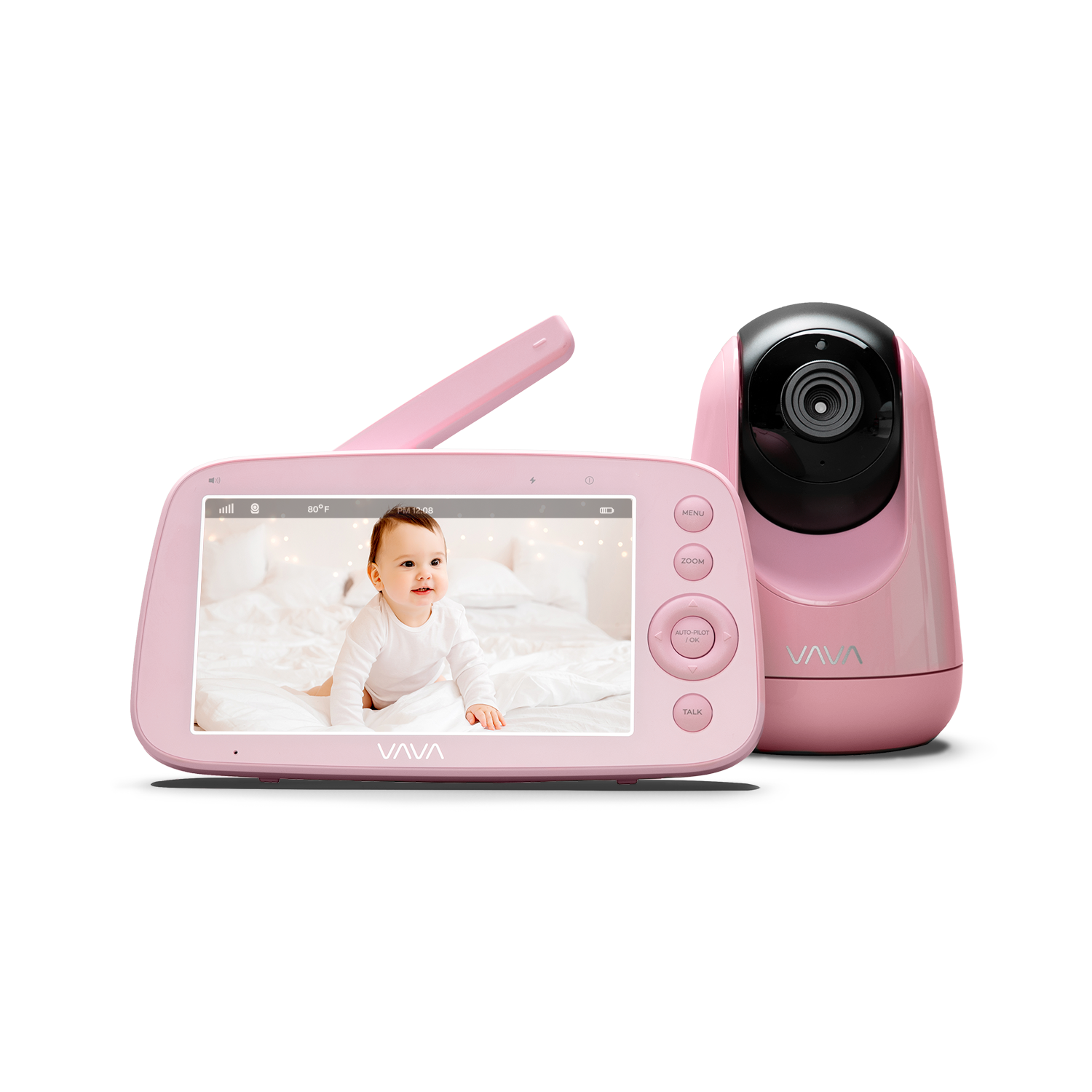 VAVA baby monitor and camera in pink