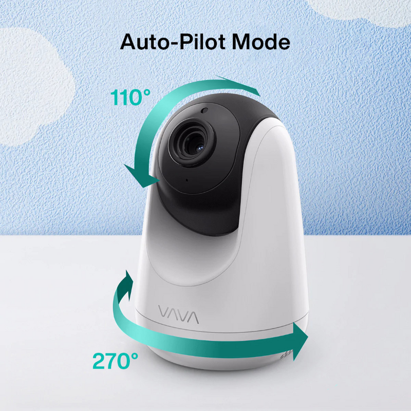 VAVA Baby Monitor Add-On Camera depicting auto-pilot mode